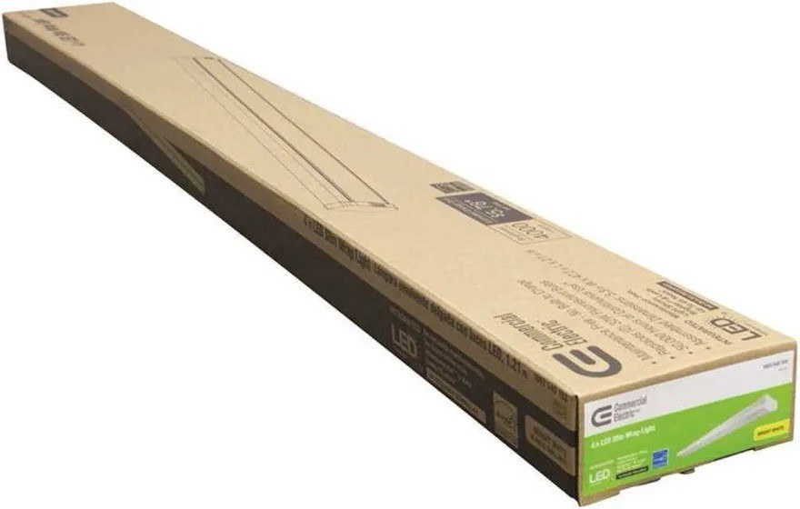 4’ 48 inch 4,000 Lumen White Integrated LED Wraparound Light Fixture Rectangular