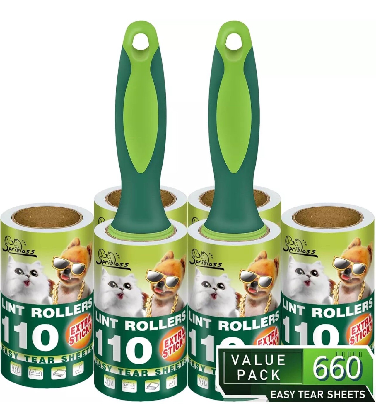 Lint Rollers for Pet Hair Extra Sticky, 660 Sheets Lint Roller with 3 Upgraded H