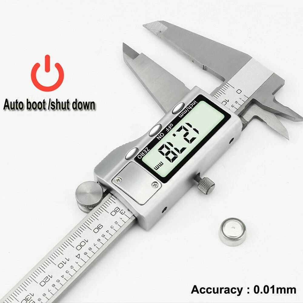 Digital Caliper Micrometer LCD Gauge Vernier Electronic Measuring Tool 6" 150mm