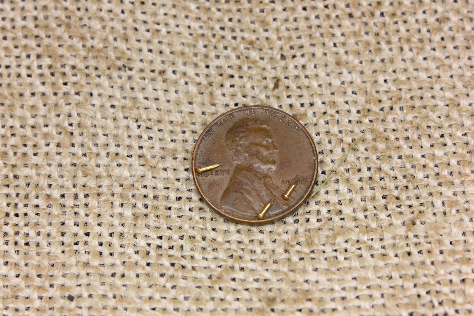 1/8” SOLID BRASS VERY TINY BRADS 25 NAILS #23 gauge Escutcheon pins USA made