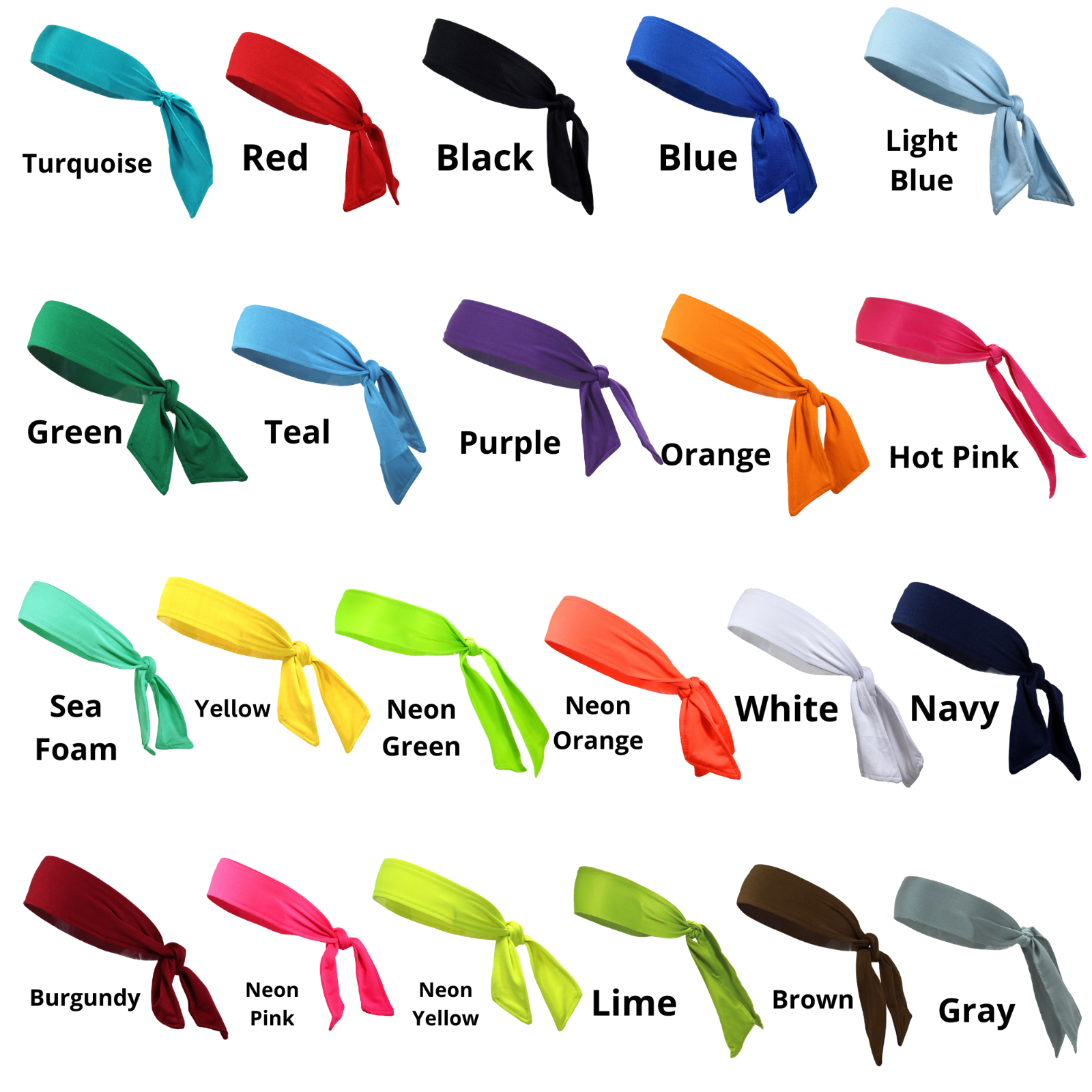 TIE BACK HEADBANDS UPICK 1 Sweatband Moisure Wicking Head Sweat Band Headband
