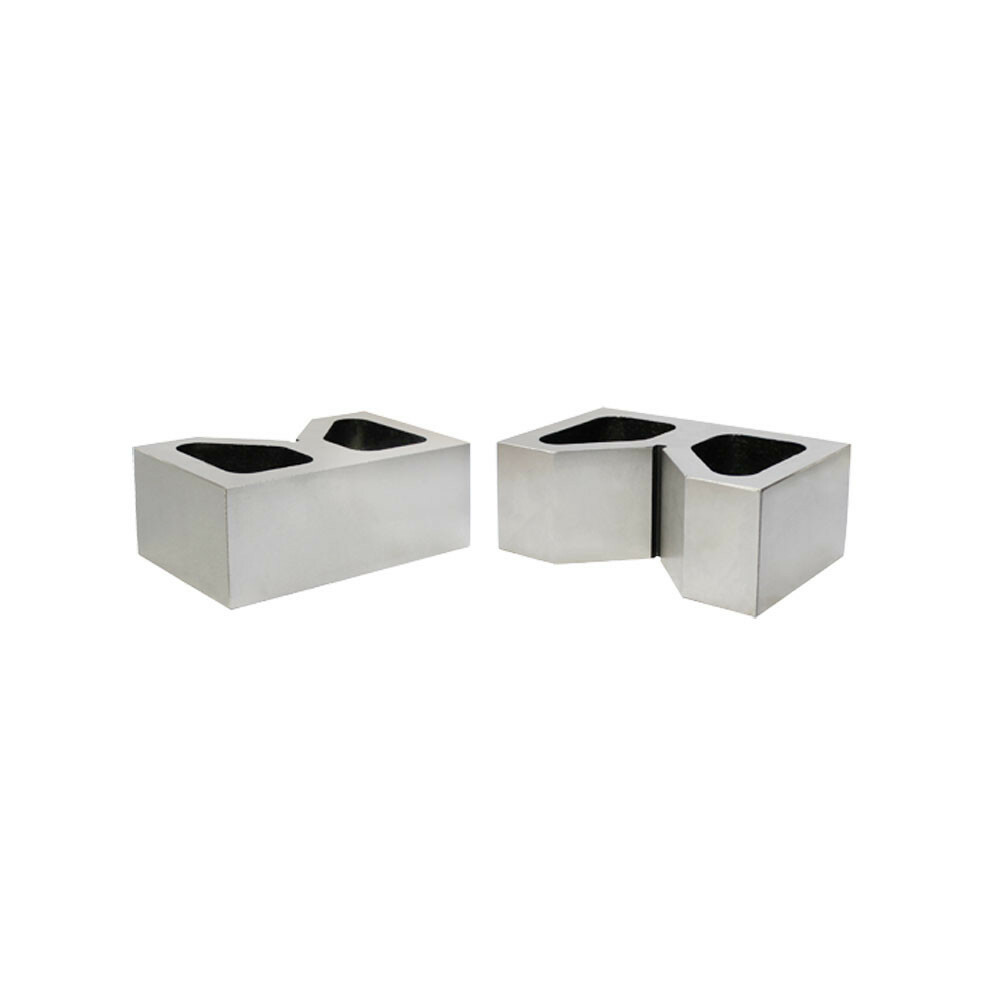PAIR 5'' x 2'' x 3-1/8'' Cast Iron V-Blocks V-Block Ground 5'' V-Blocks
