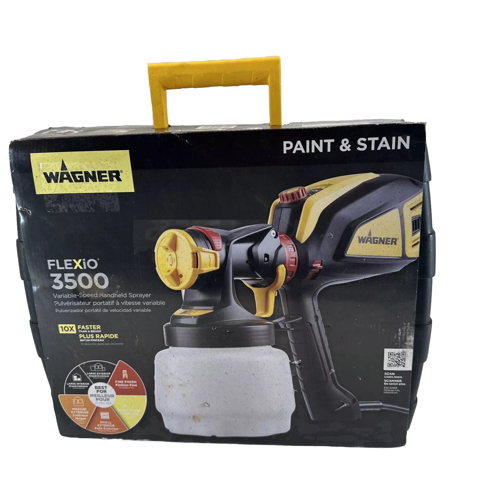 Wagner Flexio 3500 Handheld HVLP Paint Sprayer for Paint And Stain TESTED