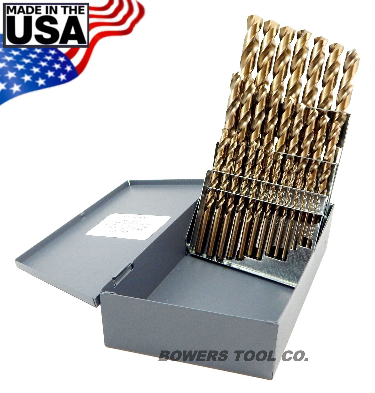 Norseman 29pc COBALT M42 Drill Bit Set 1/16-1/2" Jobber Lengths MADE IN USA D-29