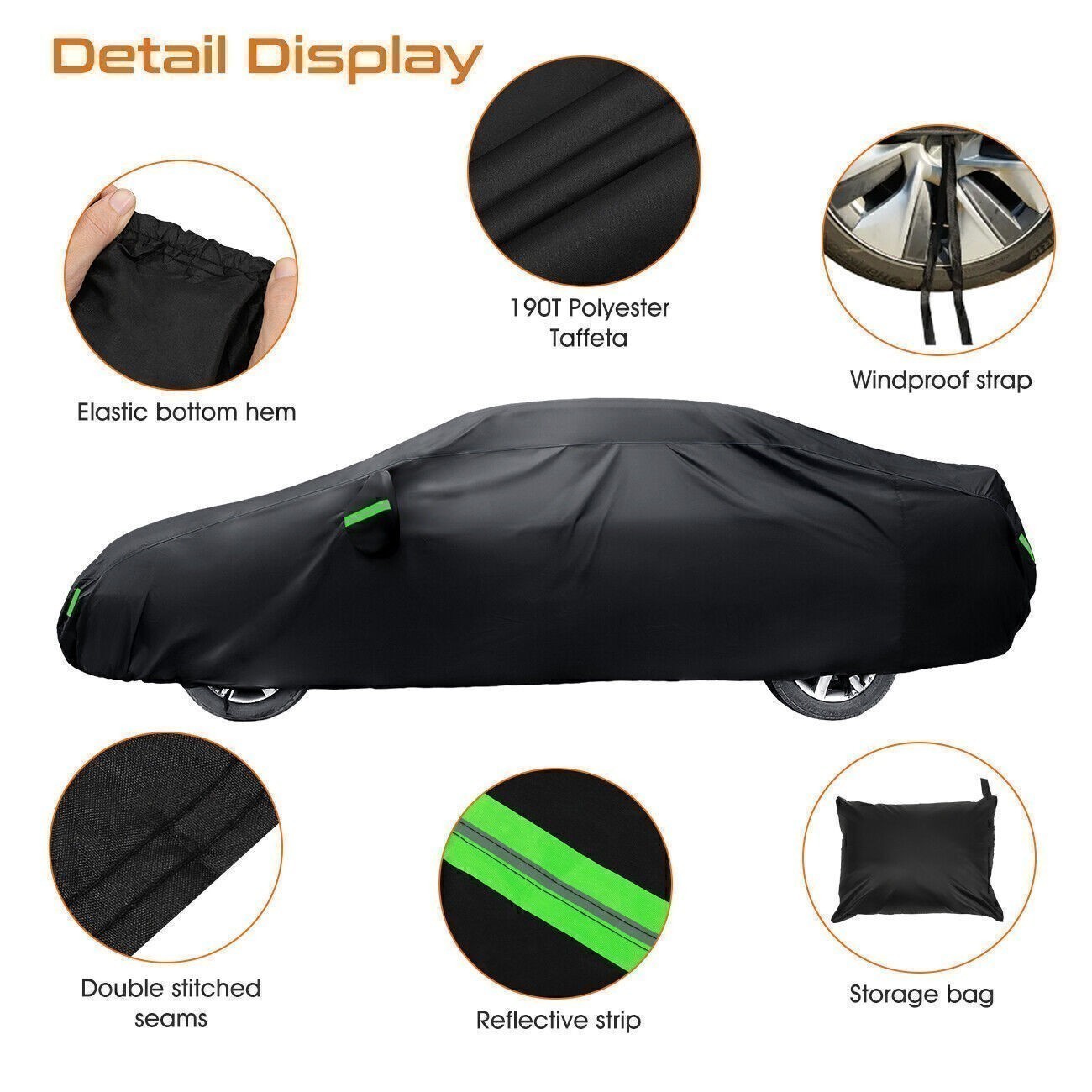 Outdoor Car Cover All Weather Protection for CHEVY CORVETTE C4 C3 C5 C6 C7 US