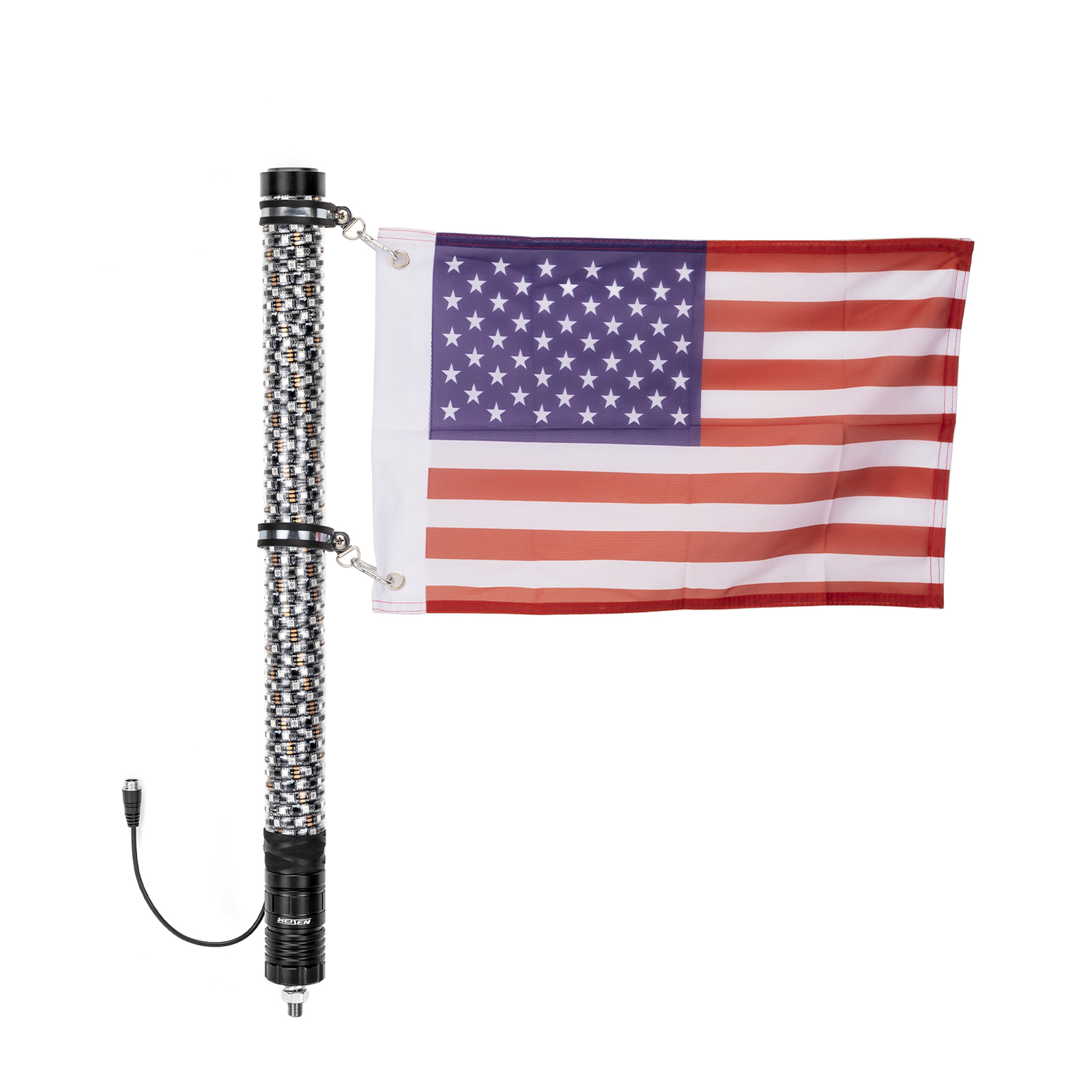 3FT Thick LED Whip Spiral Chasing RGB Fat Whip Lights For Can Am Polaris RZR UTV