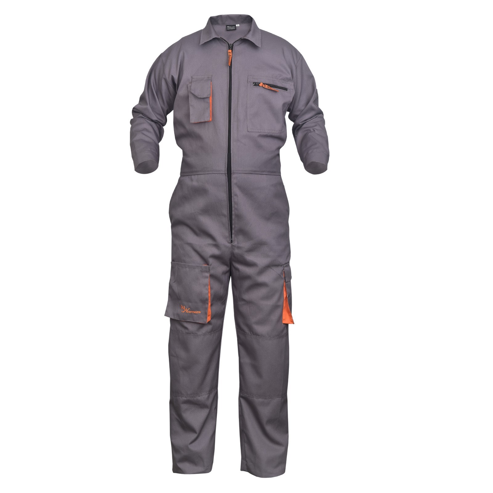 Grey Work Wear Men's Overalls Boiler Suit Coveralls Mechanics Protective