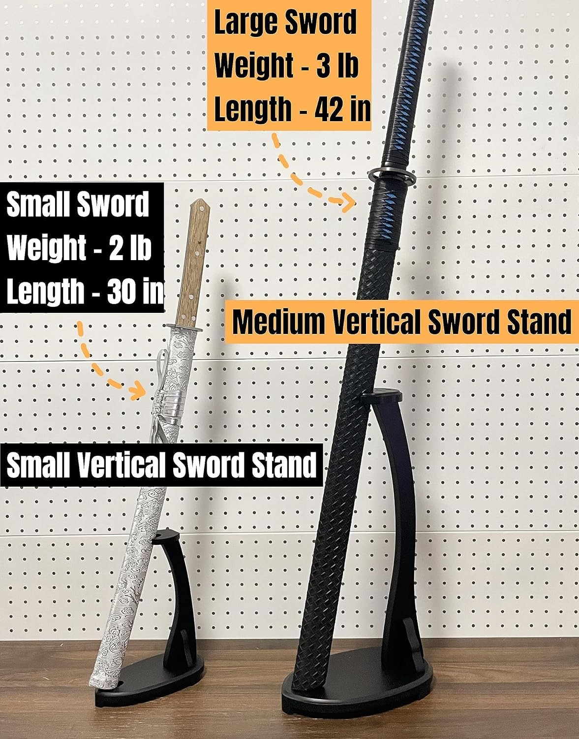 Eforlife Sword Stand Vertical Samurai Katana Tanto Holder Small