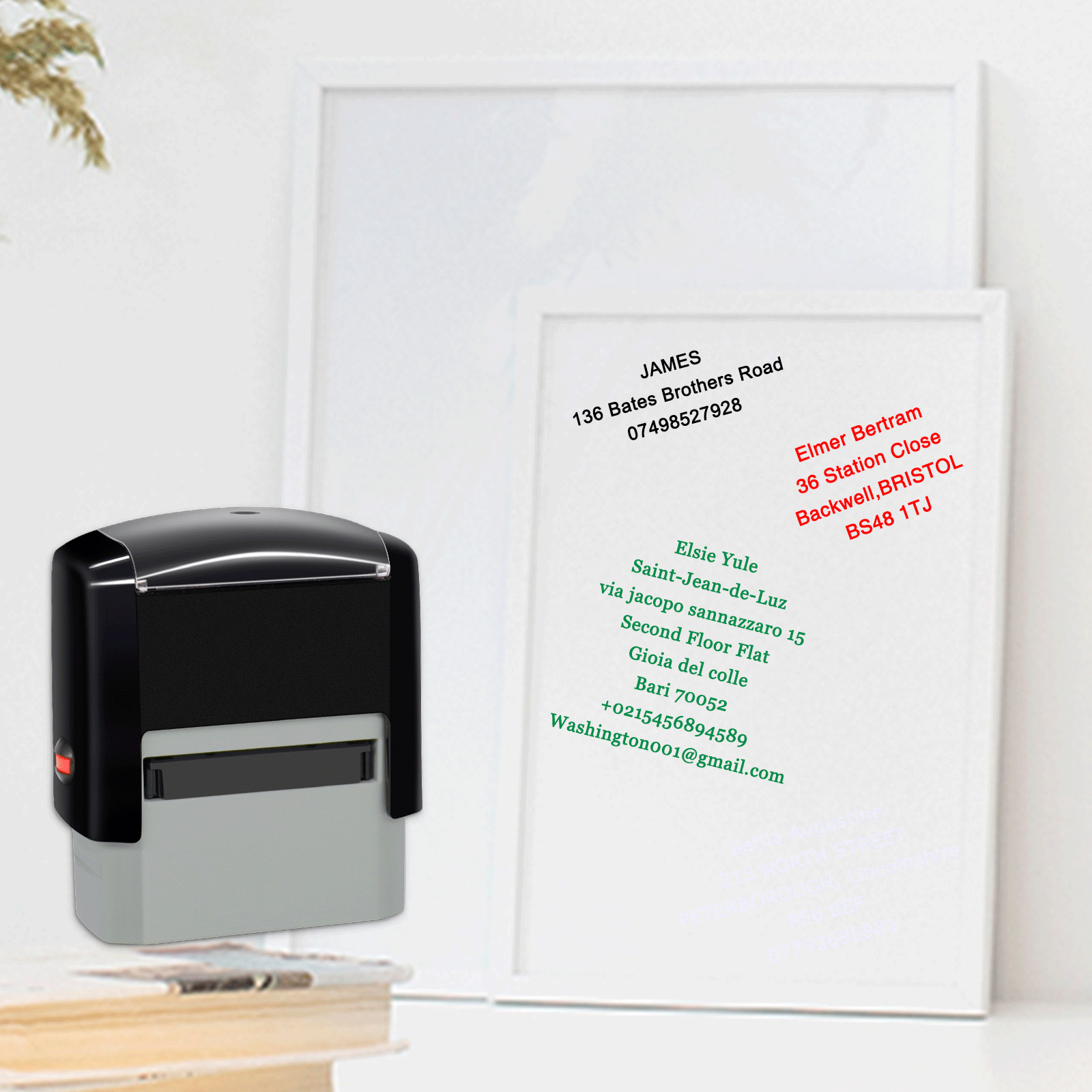 Custom Self-Inking Rubber Stamps Personalized Return Address Up to 3-8 Lines