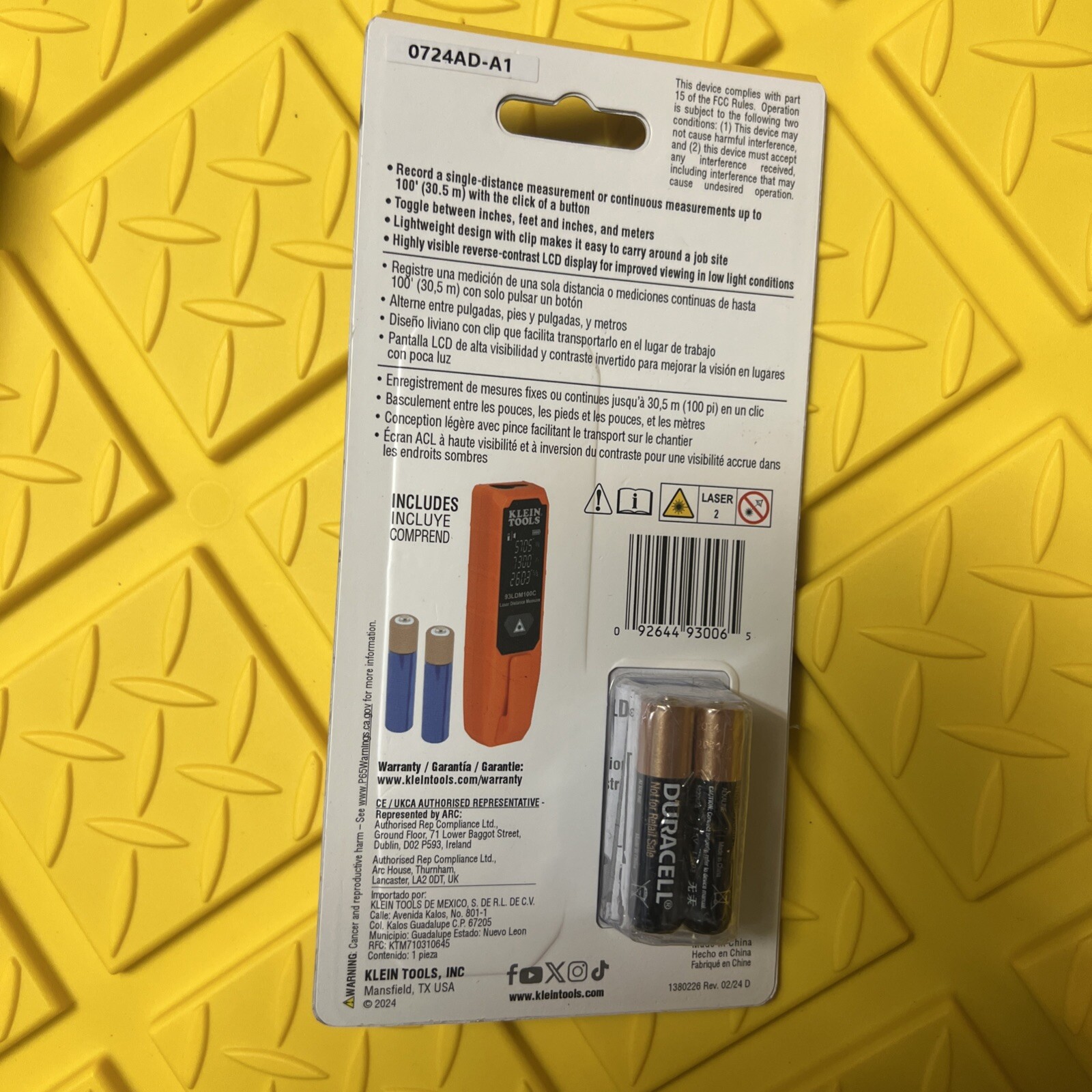 Klein Tools 93LDM100C Compact Laser Distance Measure