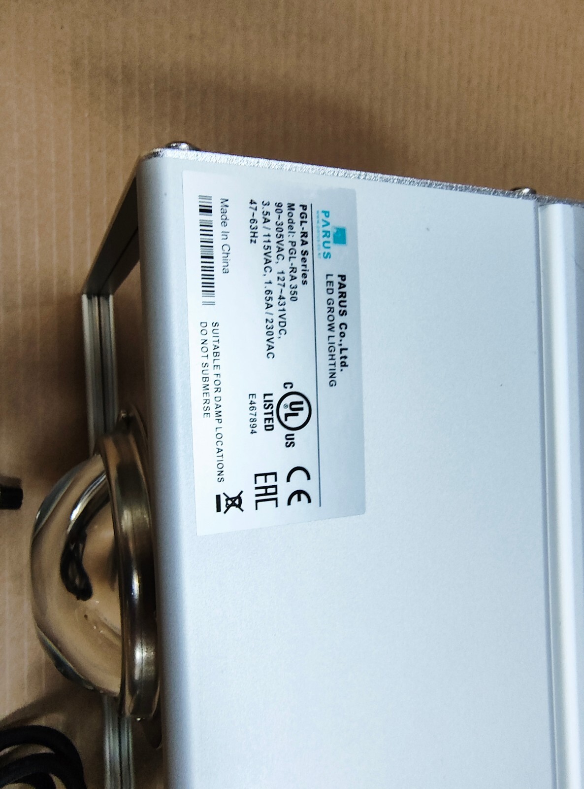 Parus PGL-RA350 AC RBS LED Greenhouse Active Cooling Top Grow Light RBC RBW RBF