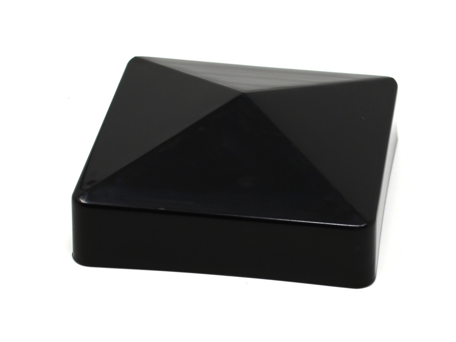 Fence Post Pvc or Vinyl Cap Plastic Black True 4" x 4" Pyramid 4x4 100 MM