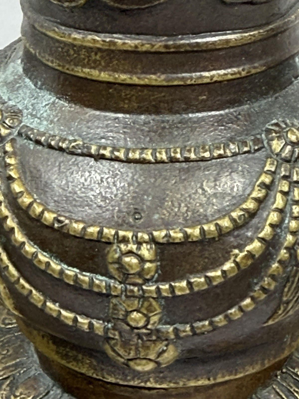 Vintage Chinese Bronze Elephant Censer Incense Burner Vase 7.5” Tall Heavy