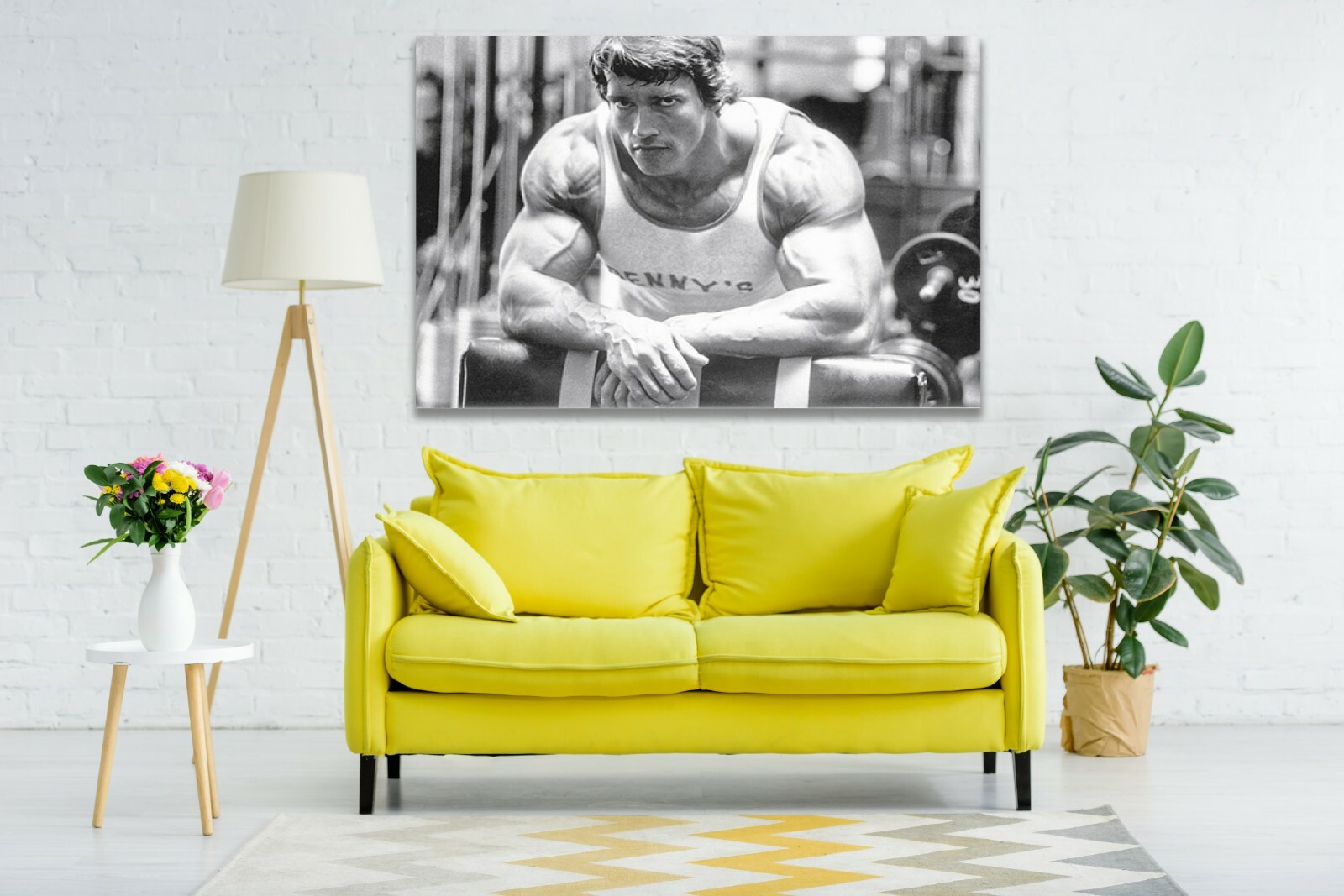 Arnold Schwarzenegger Training Time Gym Canvas Decor Motivation Art Muscle Print