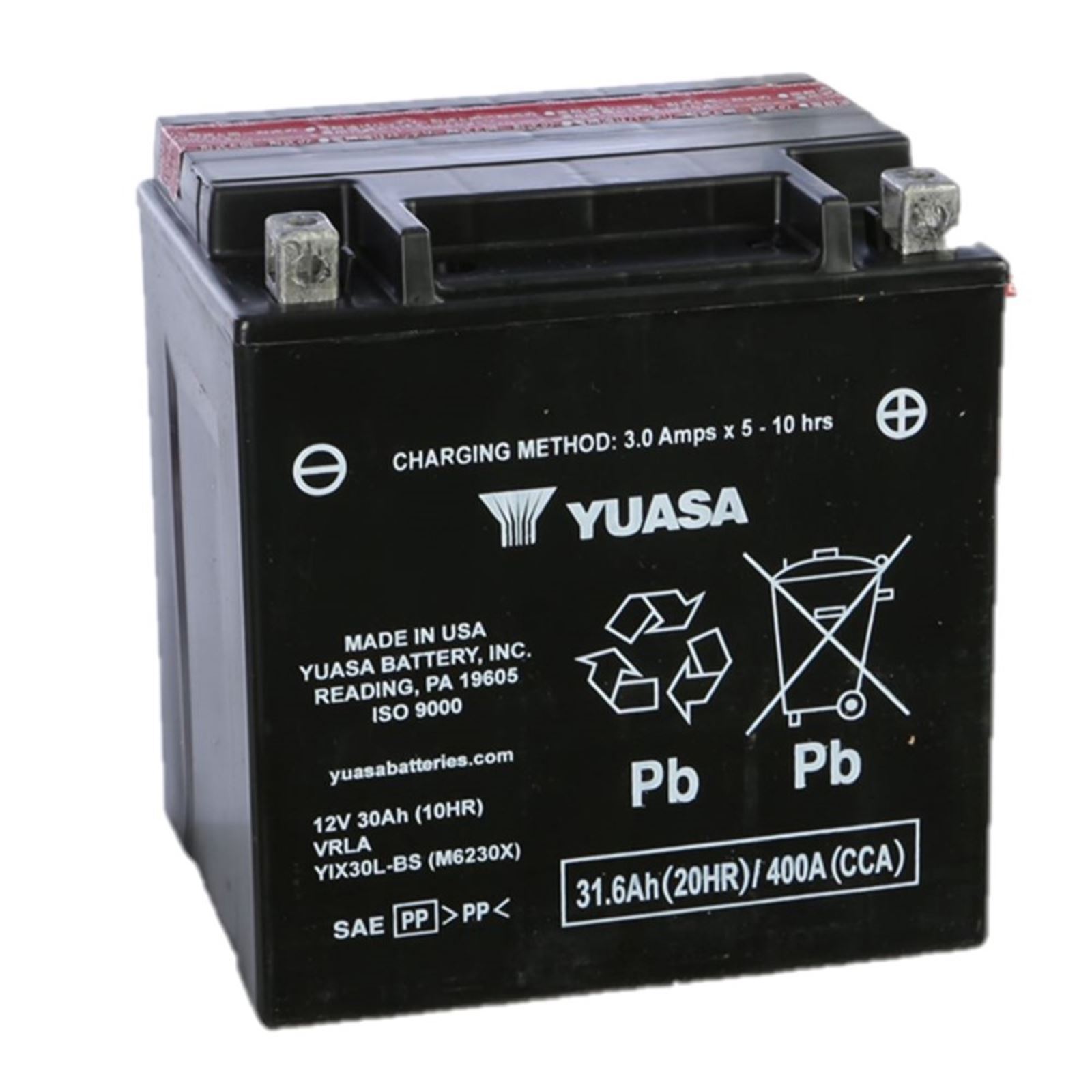 Yuasa Battery YIX30L-BS Maintenance Free YUAM6230X