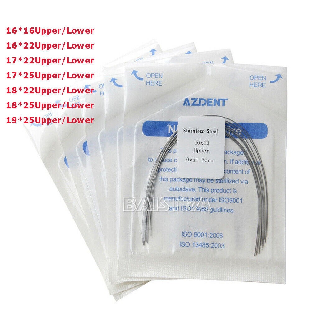 Los alambres de ortodoncia dental rectangular oval arco de acero inoxidable