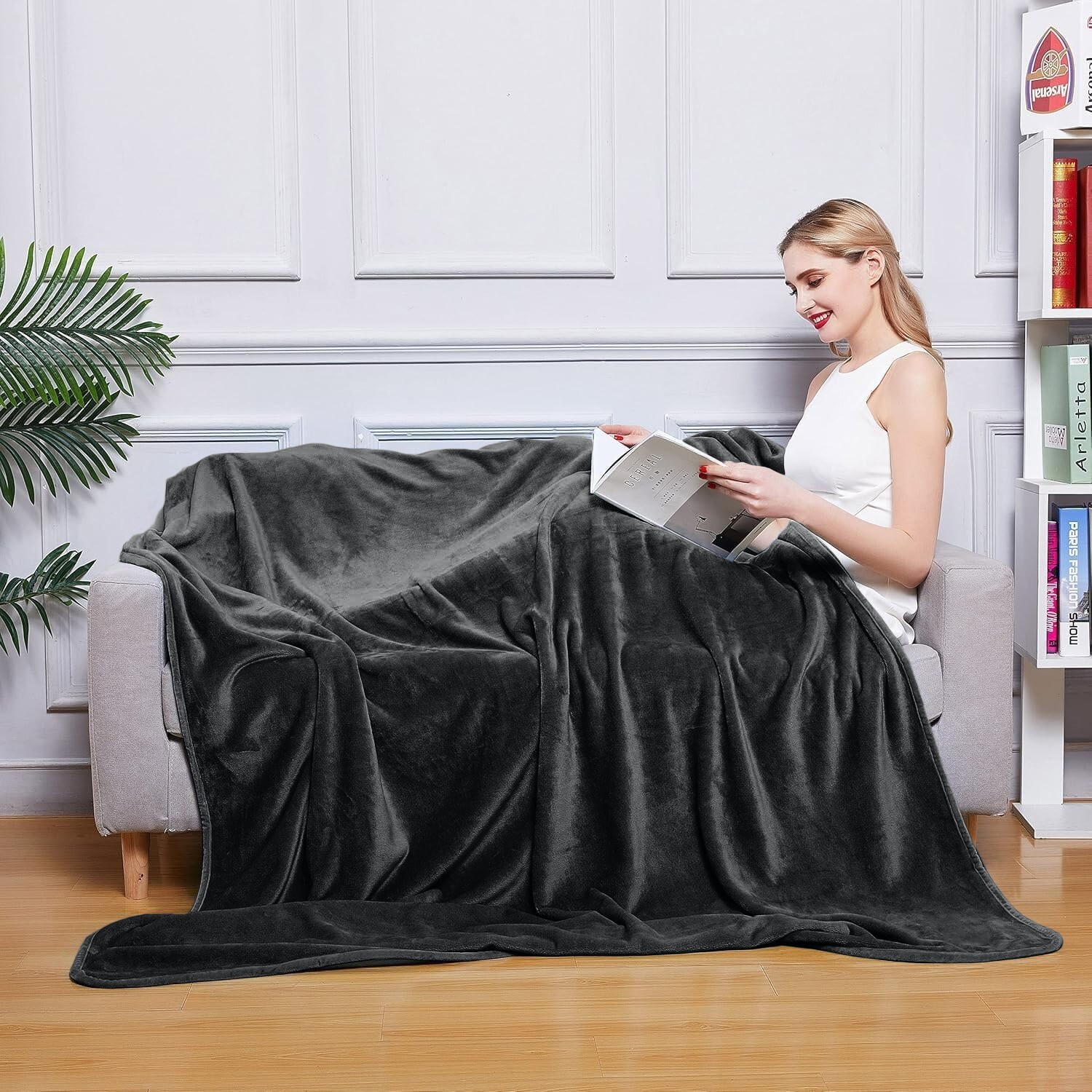 Large Mink Fleece Blanket Soft Light Weight Bed Blankets Throws Twin Queen Size