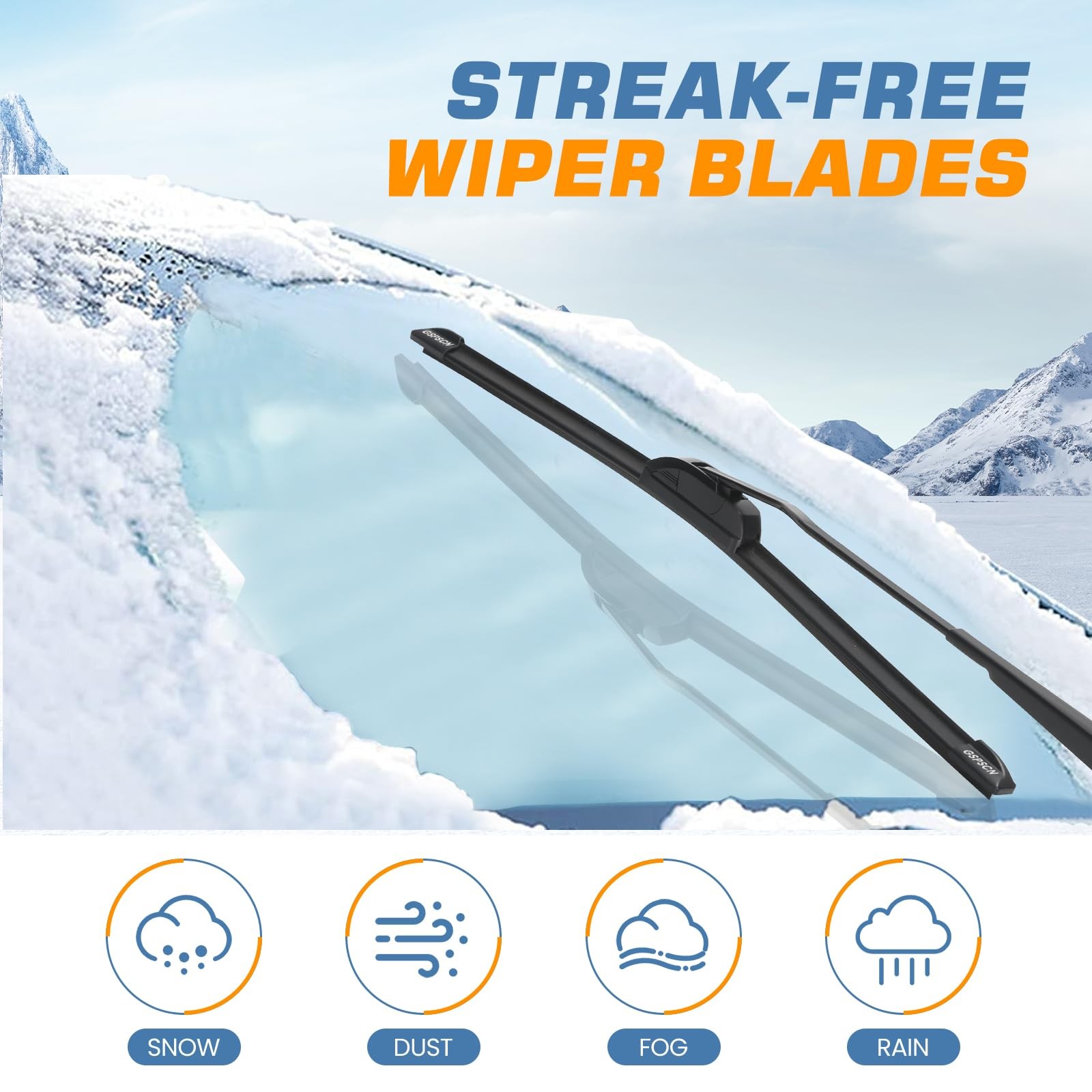OEM QUALITY 24+18 Premium Original Replacement Windshield Wiper Blades,Quiet ...