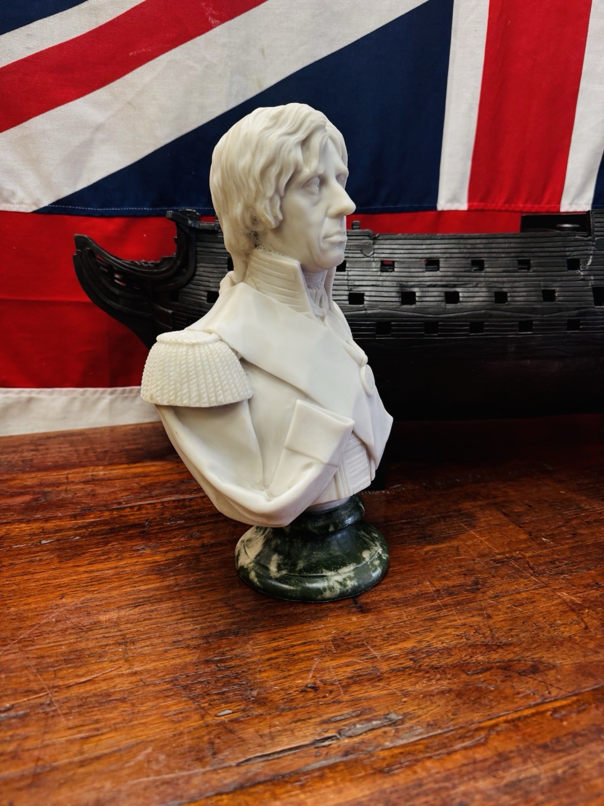 Superb Vintage Marble Bust of Vice-Admiral Viscount Nelson after Frederick’s.
