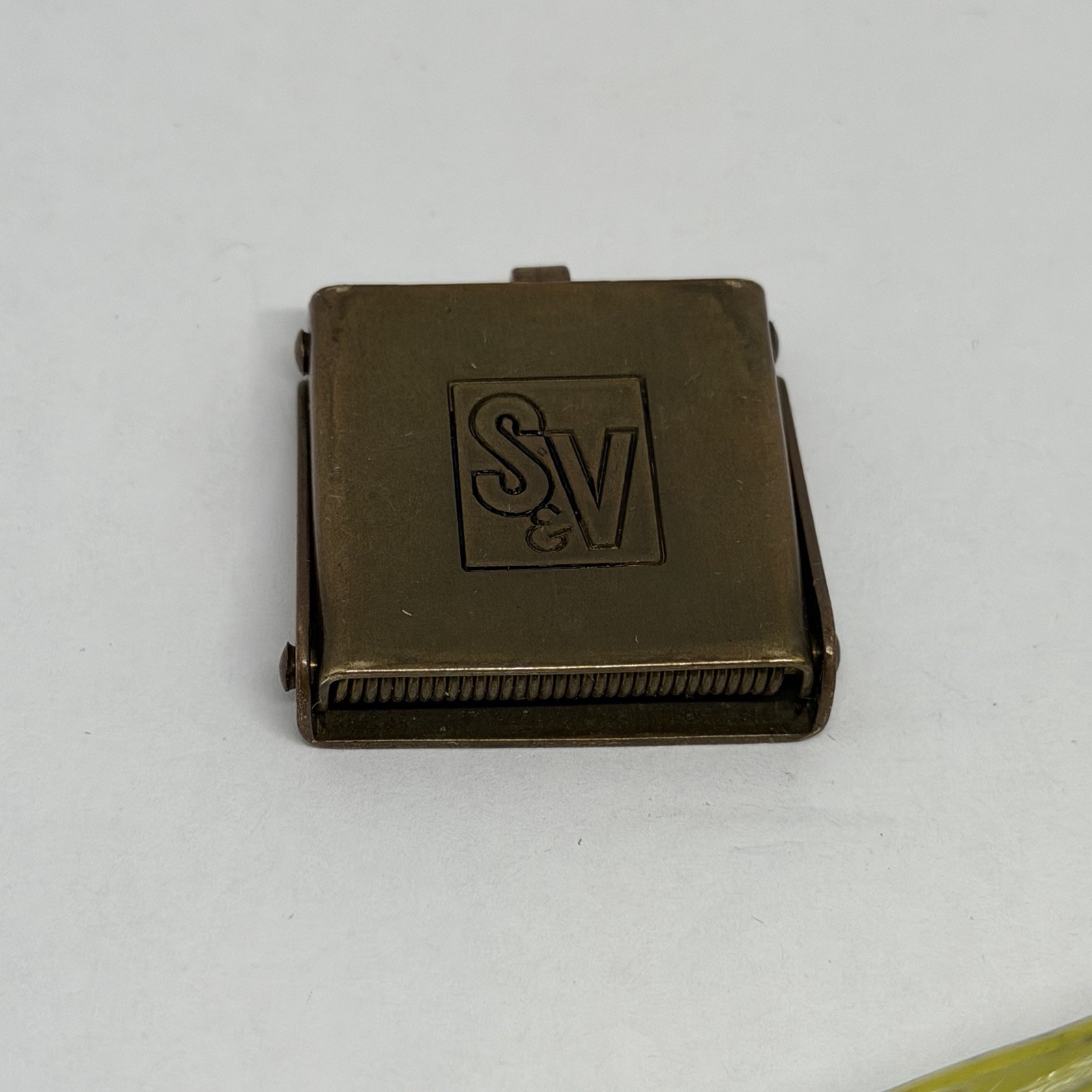 Small Vintage S&V Brand Germany Brass Folding Map Magnifying Glass Loupe - Nice