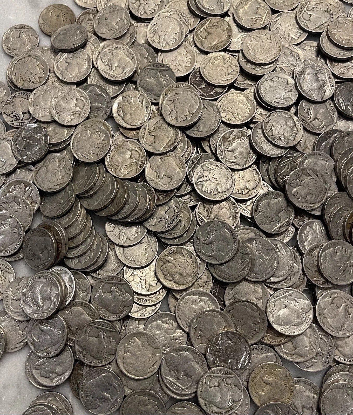 1913-1938 Buffalo Nickels 20-Coin Roll (Full Dates)