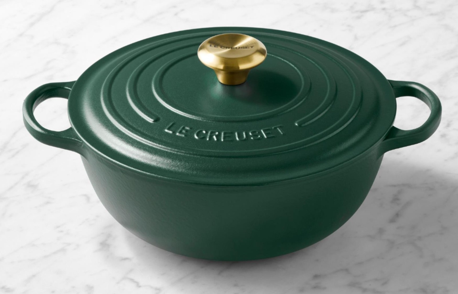 Le Creuset Signature Enameled Cast Iron Soup Pot, 4 1/2-Qt - Foret (Green) - NE