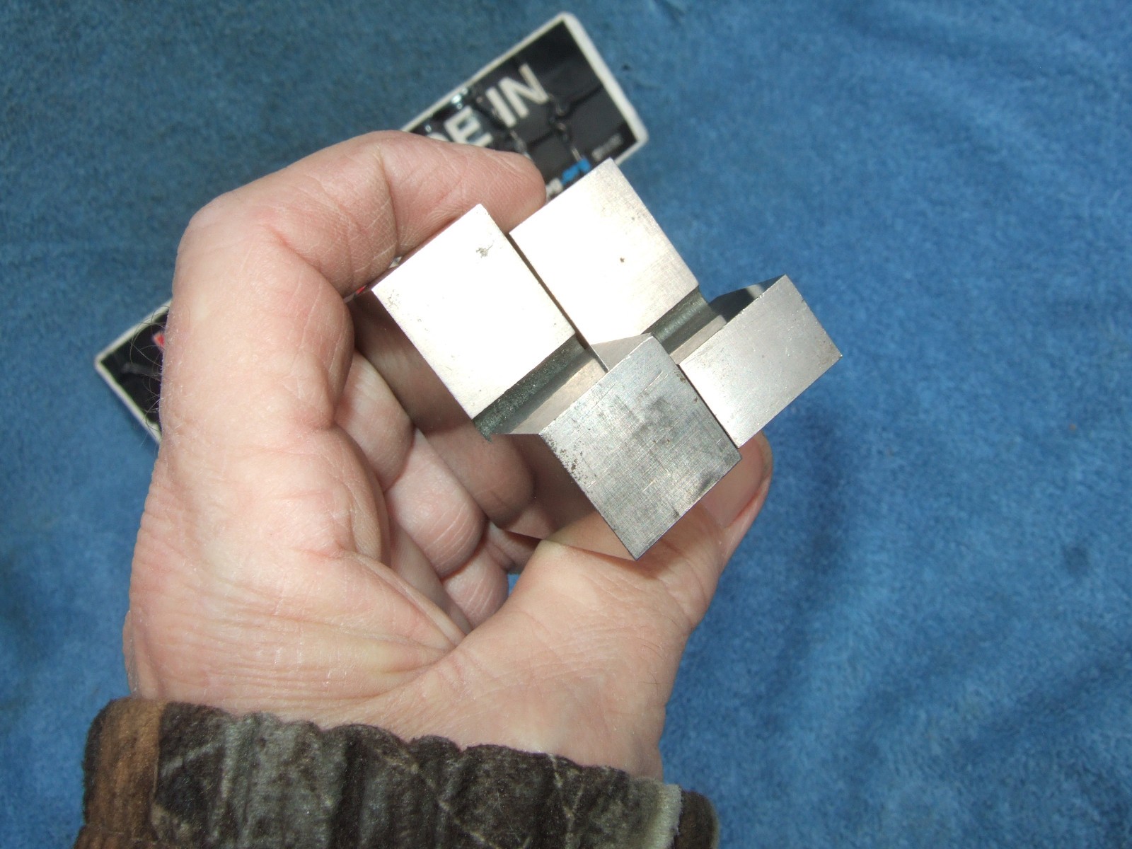 SINE GAGE BLOCKS 3" USA (2) 10*-45* x ERIE Pa. TOOLMAKER MACHINIST GRIND BLOCK 2