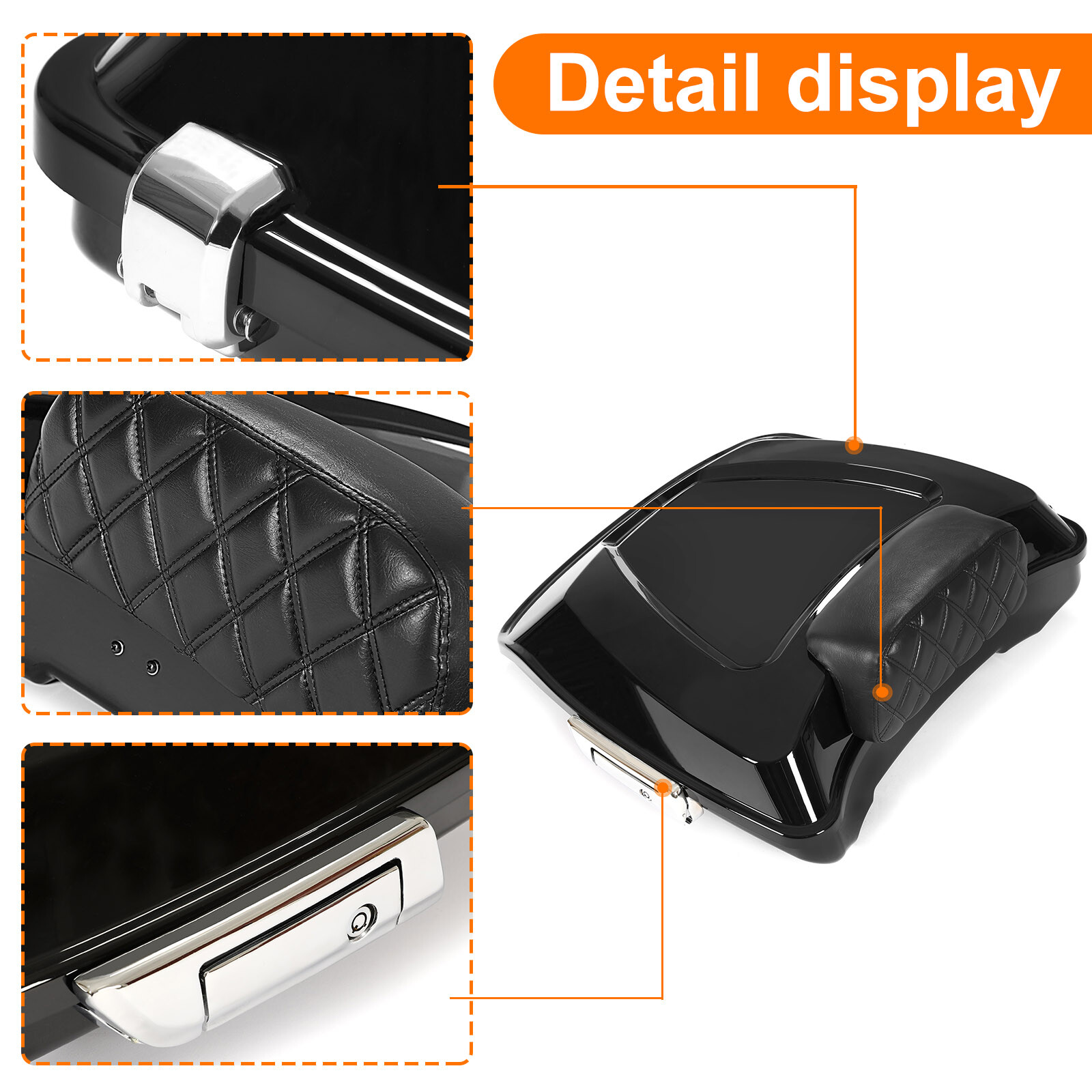 Razor Tour Pack Trunk Tail Box Backrest Base Plate For Harley Street Glide 97-23