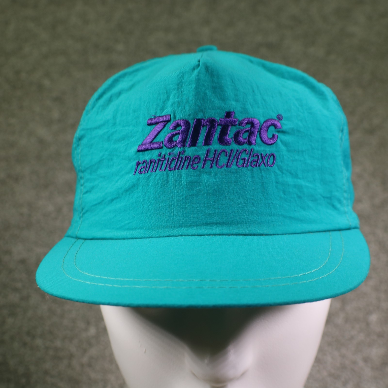 VTG 90s Zantac Ranitidine Glaxo Pharma Advertising Hat Cap Drug Rep Promo Merch