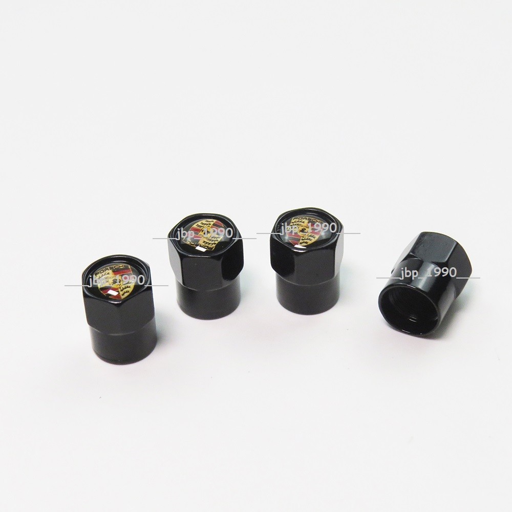 Universal Fits Porsche Tire Air Valve Stem Caps for Cars, Trucks, SUVs, Vans