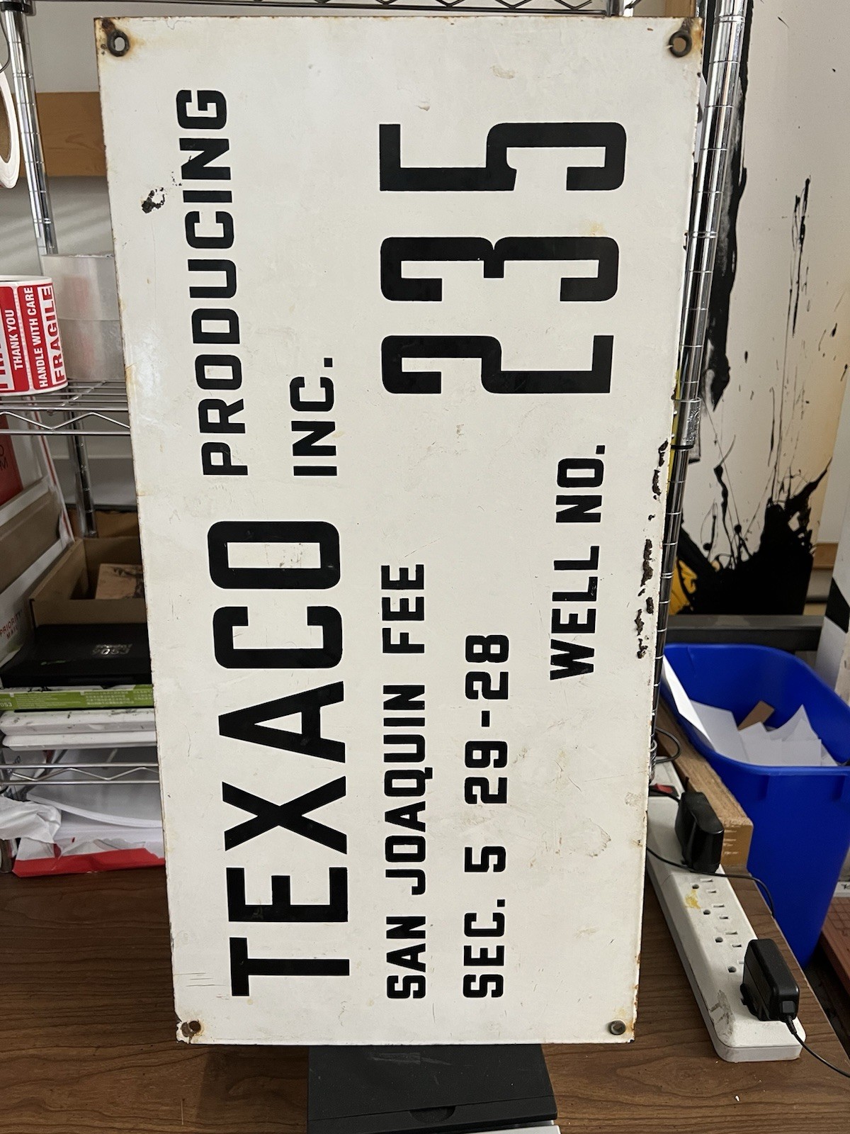 Texaco Oil Porcelain Enamel Metal Sign