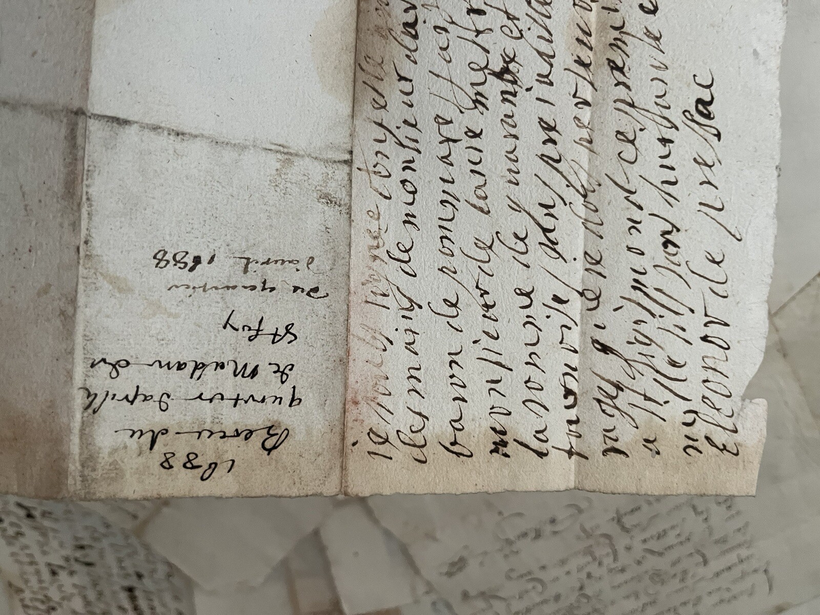 1600s OLD LETTER Baroque Era 17th Century Watermarked Correspondence Document