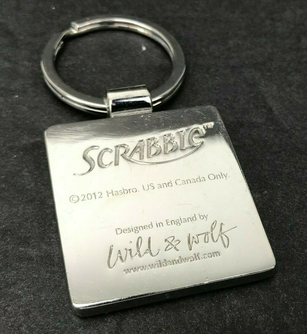 Scrabble Tile Keychain Wild & Wolf Different Letters Available - New