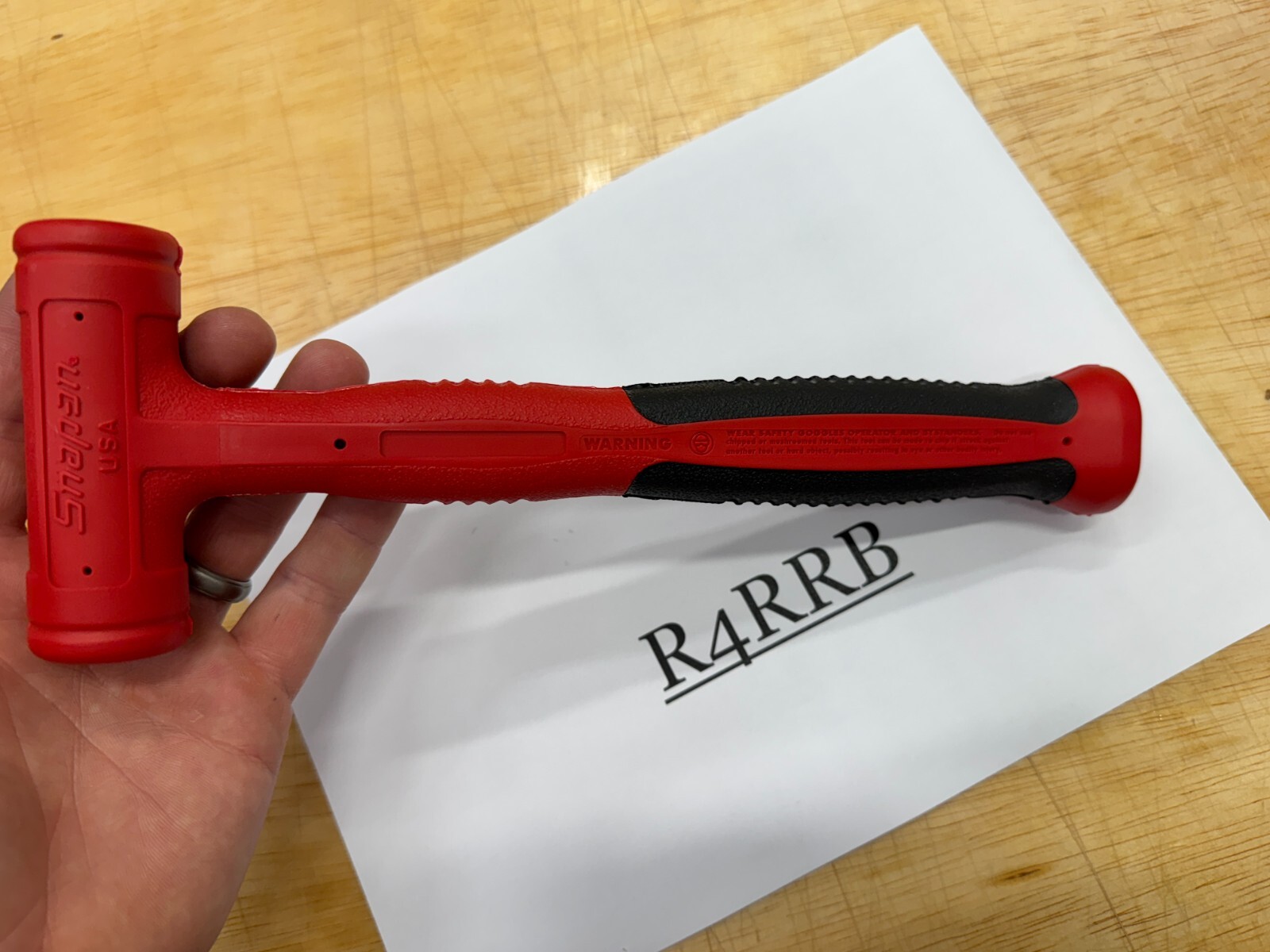 Snap-on Tools USA New Red Small 10oz Slimline SOFT FACE Dead Blow Hammer HBSE10