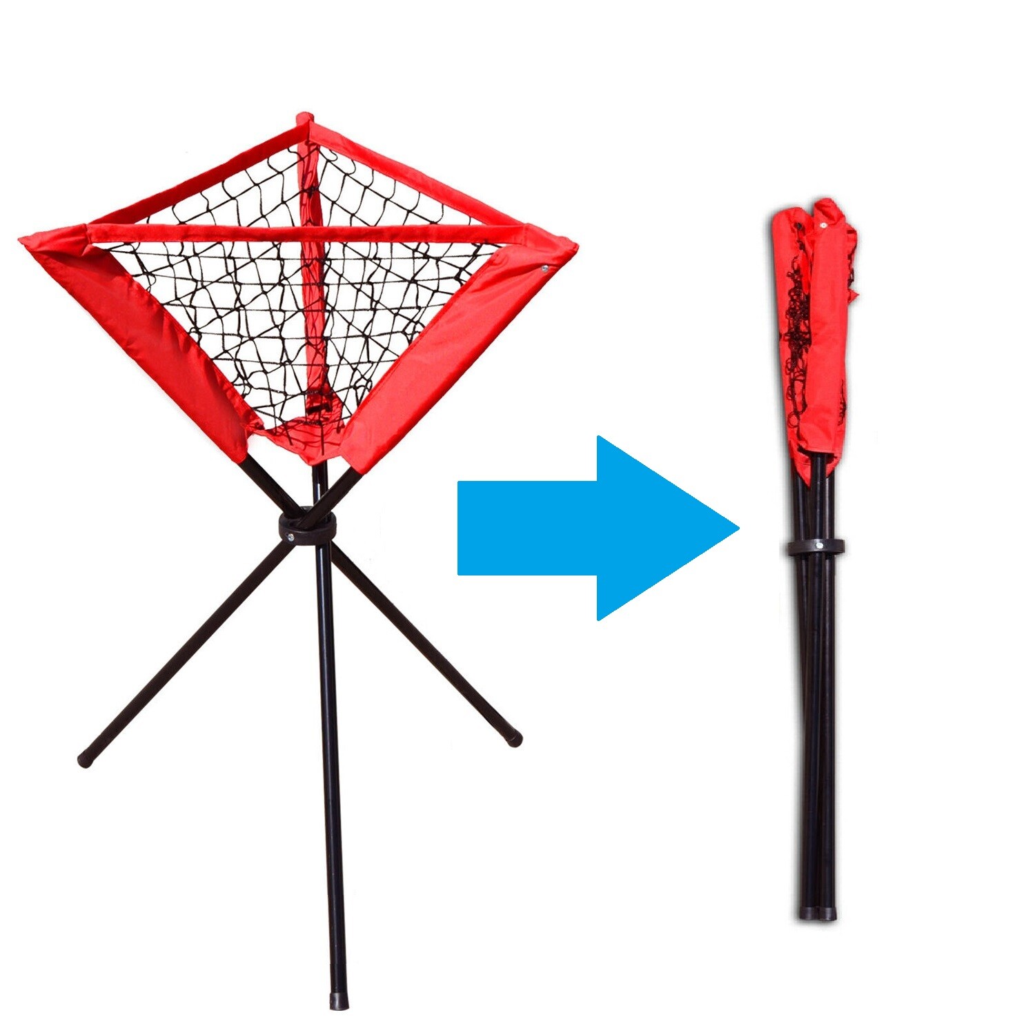 New Baseball Caddy Softball Batting Practice Portable Holder Tripod w/ Carry Bag
