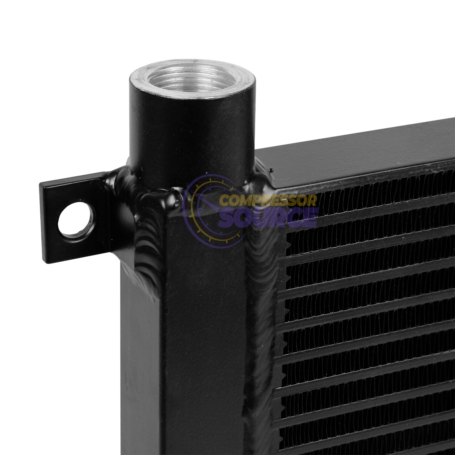 Belt Guard Aftercooler for 15 Horse Power Motor 1 Inch Female NPT Fittings Black