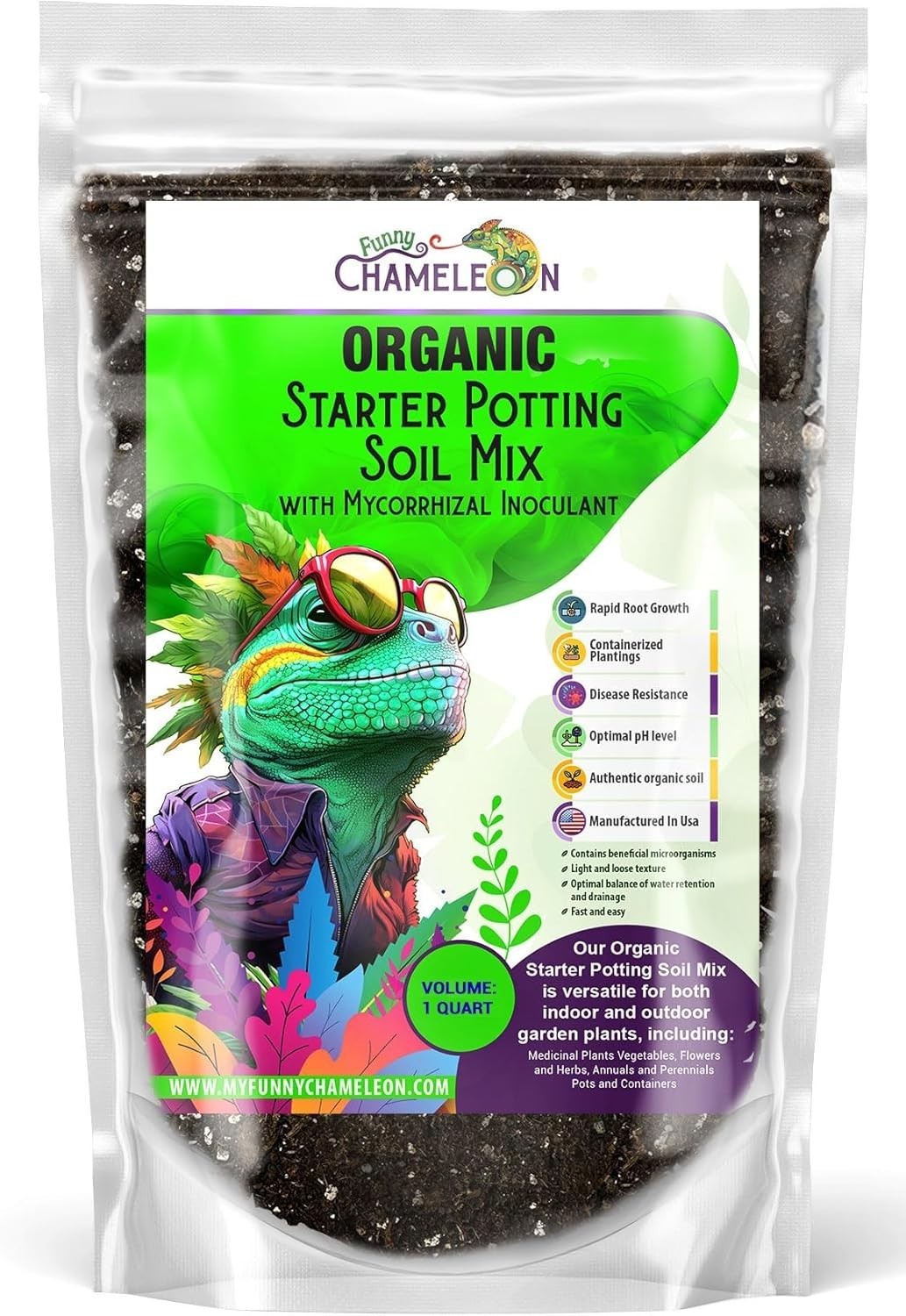 Organic Autoflower Seed Starter Soil Living Mix with Mycorrhizae Seedlings