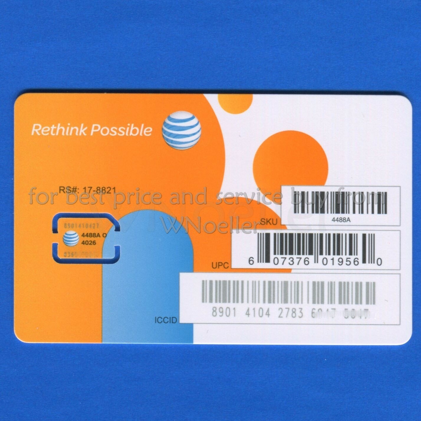 NEW Genuine AT&T Nano Sim Card • supports 4G LTE & 5G • Prepaid or Contract