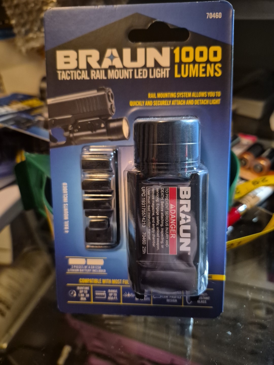 BRAUN 1000 LUMENS RAIL MOUNT LED LIGHT [70460]    SEE PICTURES FOR SPECS