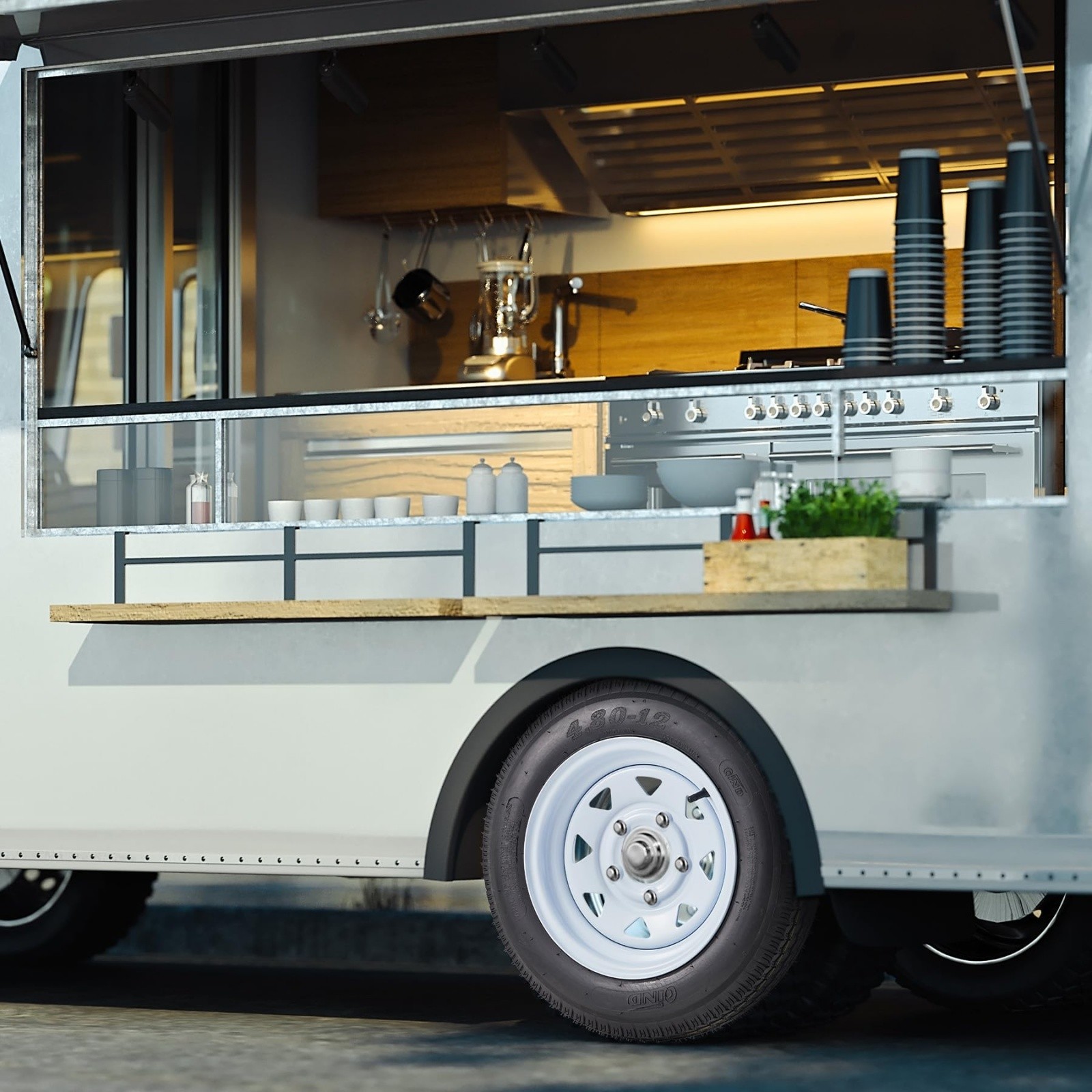 2 Pack 4.80-12 Trailer Tires with 12" Rims 5 Lug on 4.5" Center Bore 2.95" 6Ply