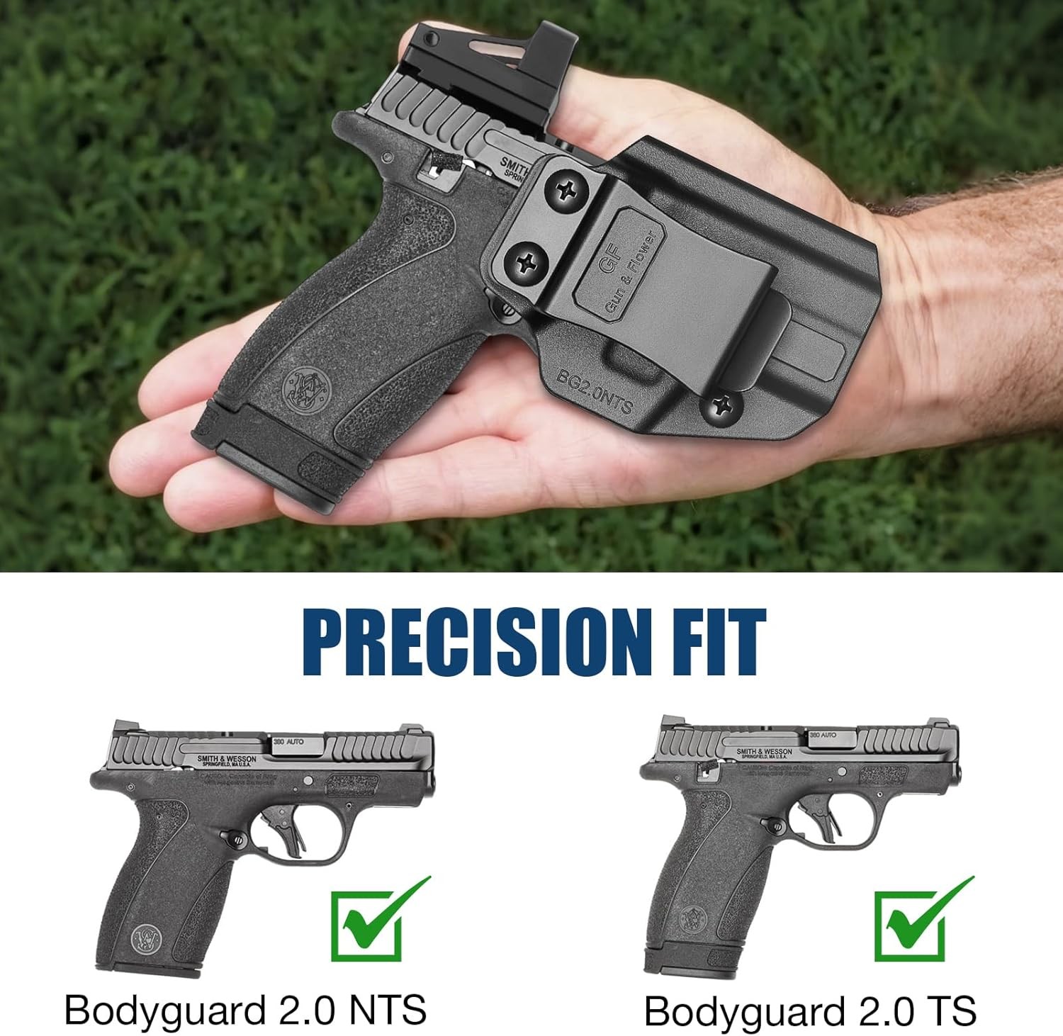 IWB Holster for Smith&Wesson Bodyguard 2.0, Inside Waistband Holster,Right Hand