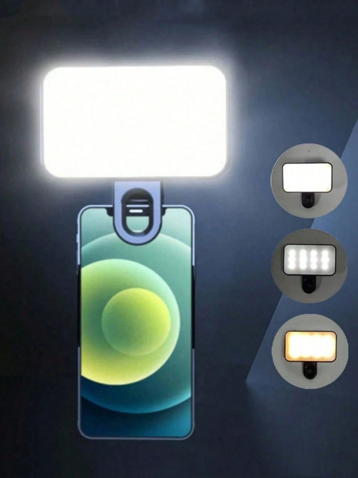 Portable Mini LED Fill Light Mobile Phone Clip-On Selfie Light USB Rechargeable