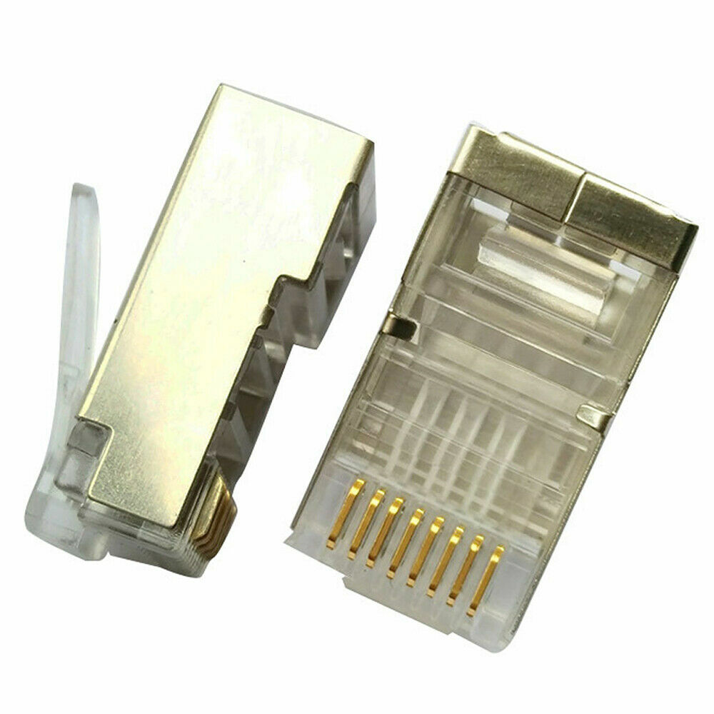 RJ45 Network Cable Modular Plug CAT5e CAT6 FTP Connector End Pass Through EZ Lot
