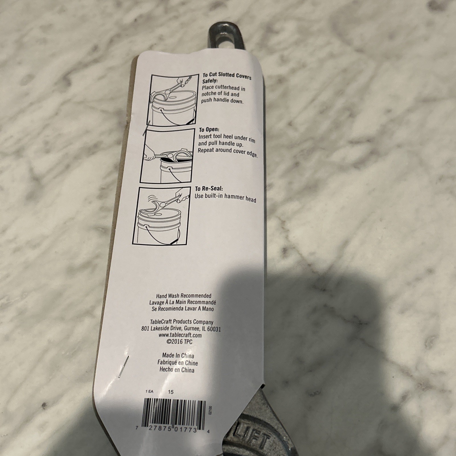 TableCraft 15 Cast Aluminum 16" Pail Opener