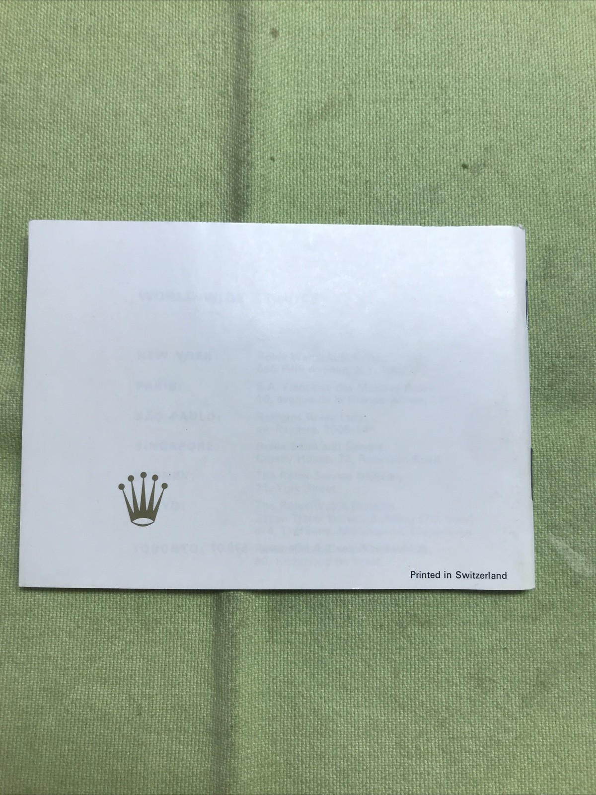 Vintage 1975 Rolex “your Rolex Oyster”Booklet;manual ❗️can choose