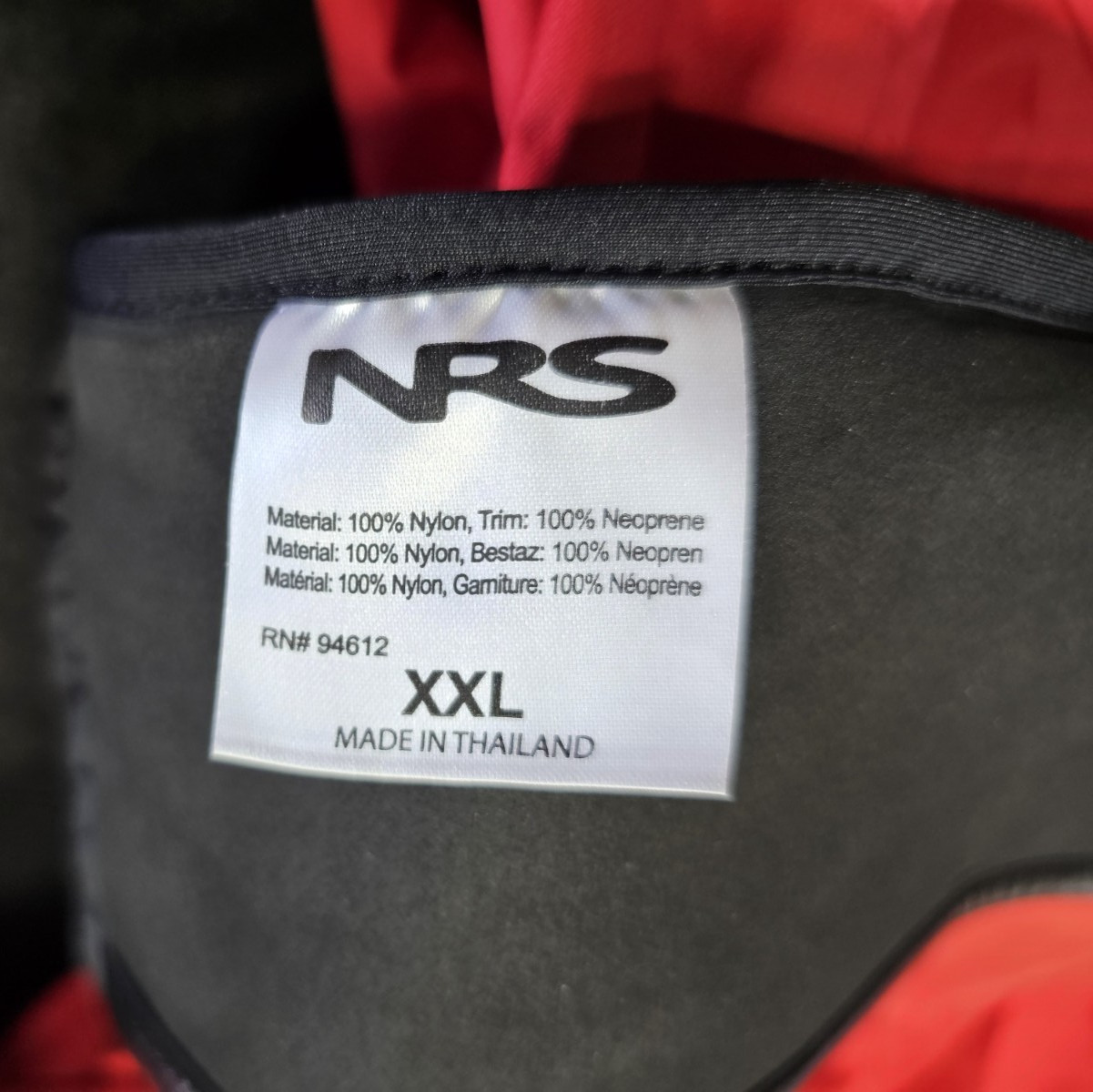 RED NRS FLUX ECLIPSE FOUR LAYER DRY TOP, SIZE XXL, BELT, FREE SHIPPING