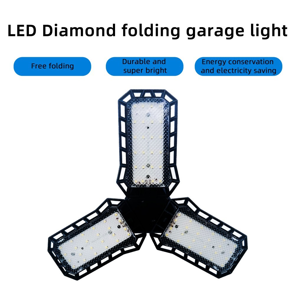 80W LED Garage Shop Light Bulb Adjustable Panel E26 Screw Socket Deformable