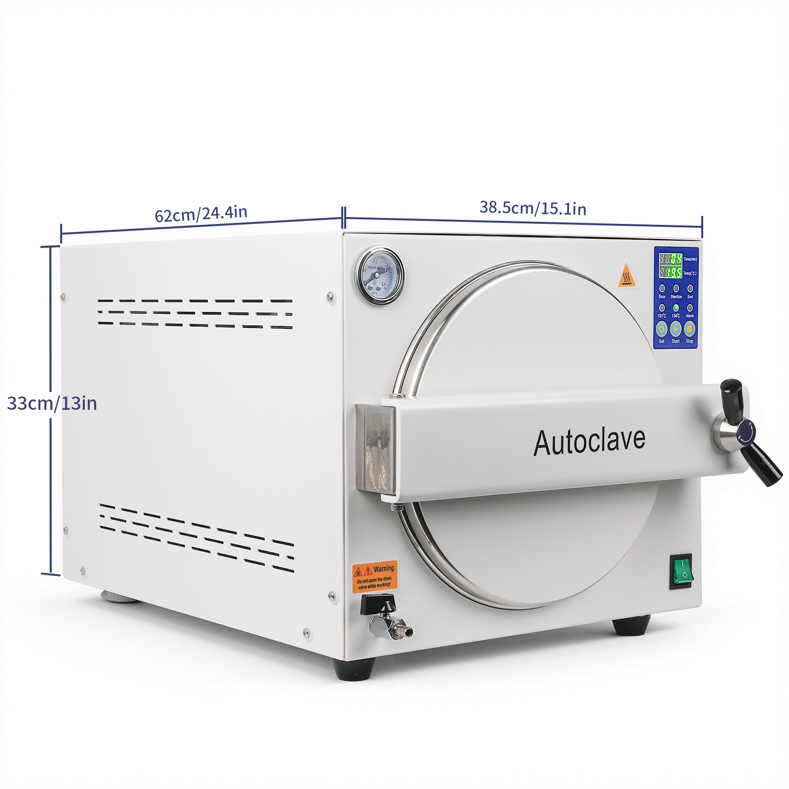 23L Dental Autoclave Steam Sterilizer Medical Dentist Surgical Sterilization USA