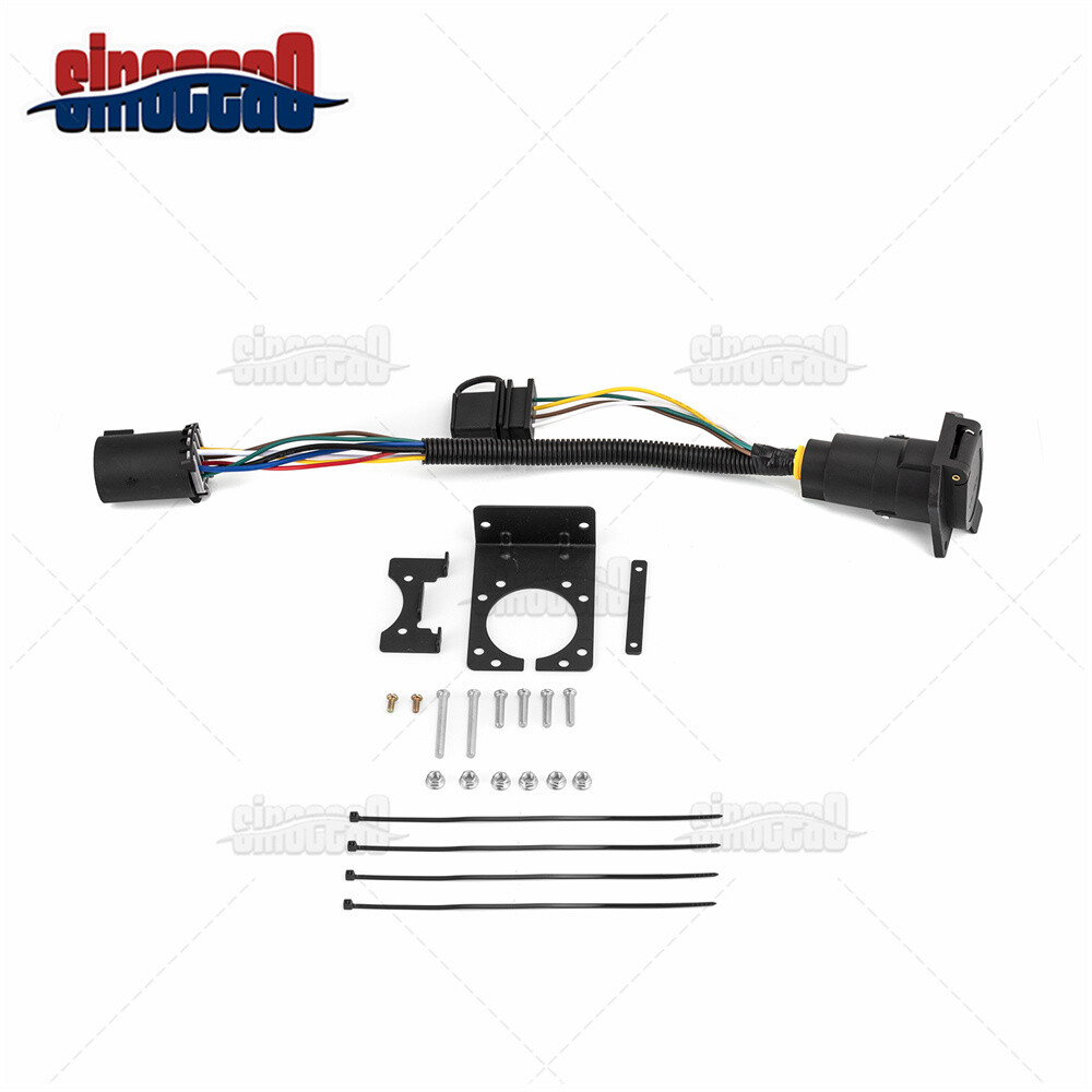For 1999-2024 Ford F-150 F-250 F350 7 Way Trailer Wiring Harness 4 Way Flat Plug