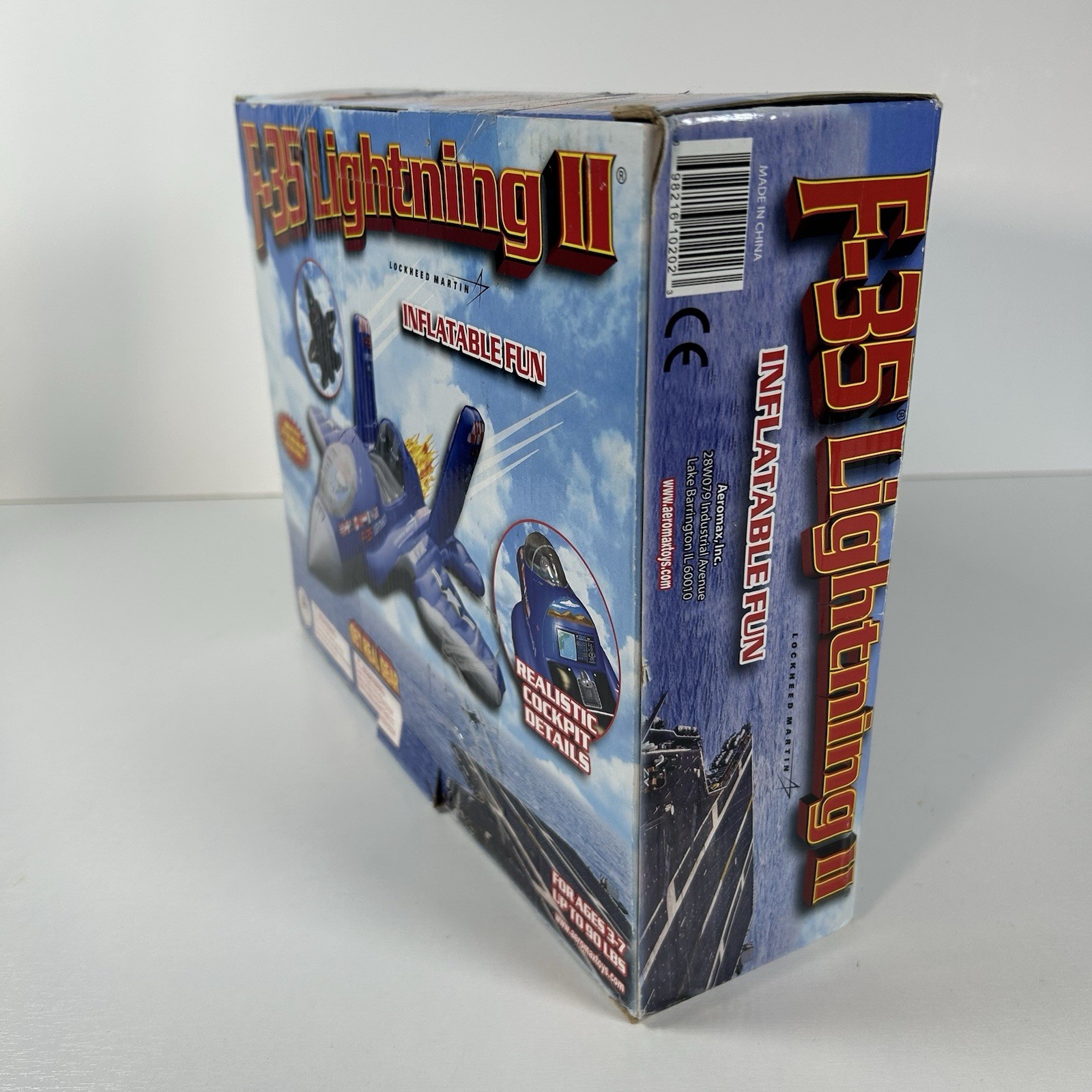 Inflatable Aeromax F-35 Lightning II Fighter Plane Pool Toy 5 Ft Sealed In Box